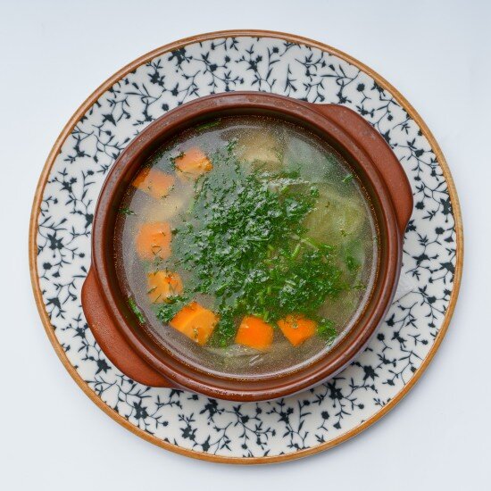 Уха с семгой