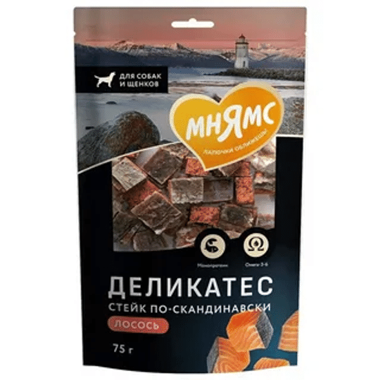 Мнямс Деликатес лакомство для собак «Стейк по-скандинавски», 75 г