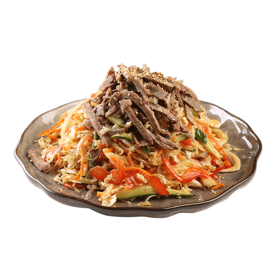Салат китайский с фунчозой и говядиной XL