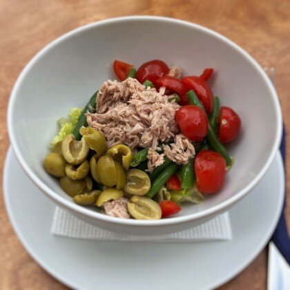 Салат с тунцом и стручковой фасолью