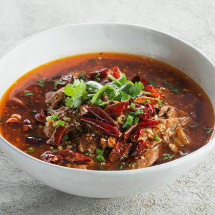 Говядина в бульоне с перцем чили по-сычуаньски