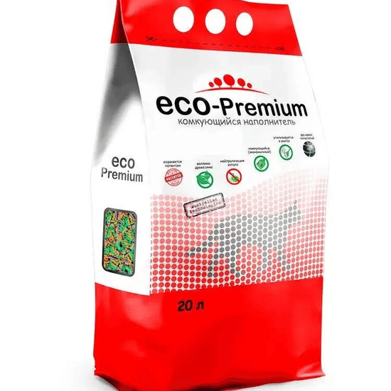 ECO Premium наполнитель древесный «Тутти-фрутти», 20 л