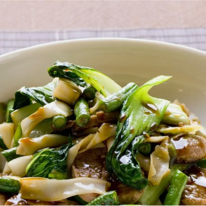 Капуста китайская Пак Чой зеленая с шиитаке