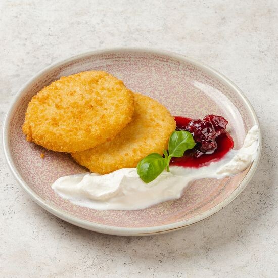 Сыр фри с сырным кремом