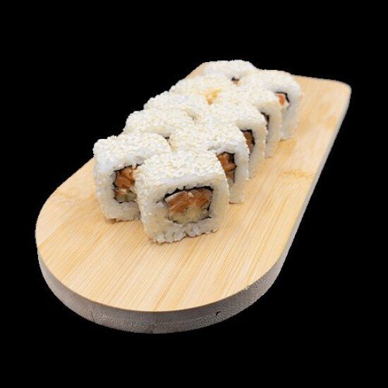 Острый ролл с лососем