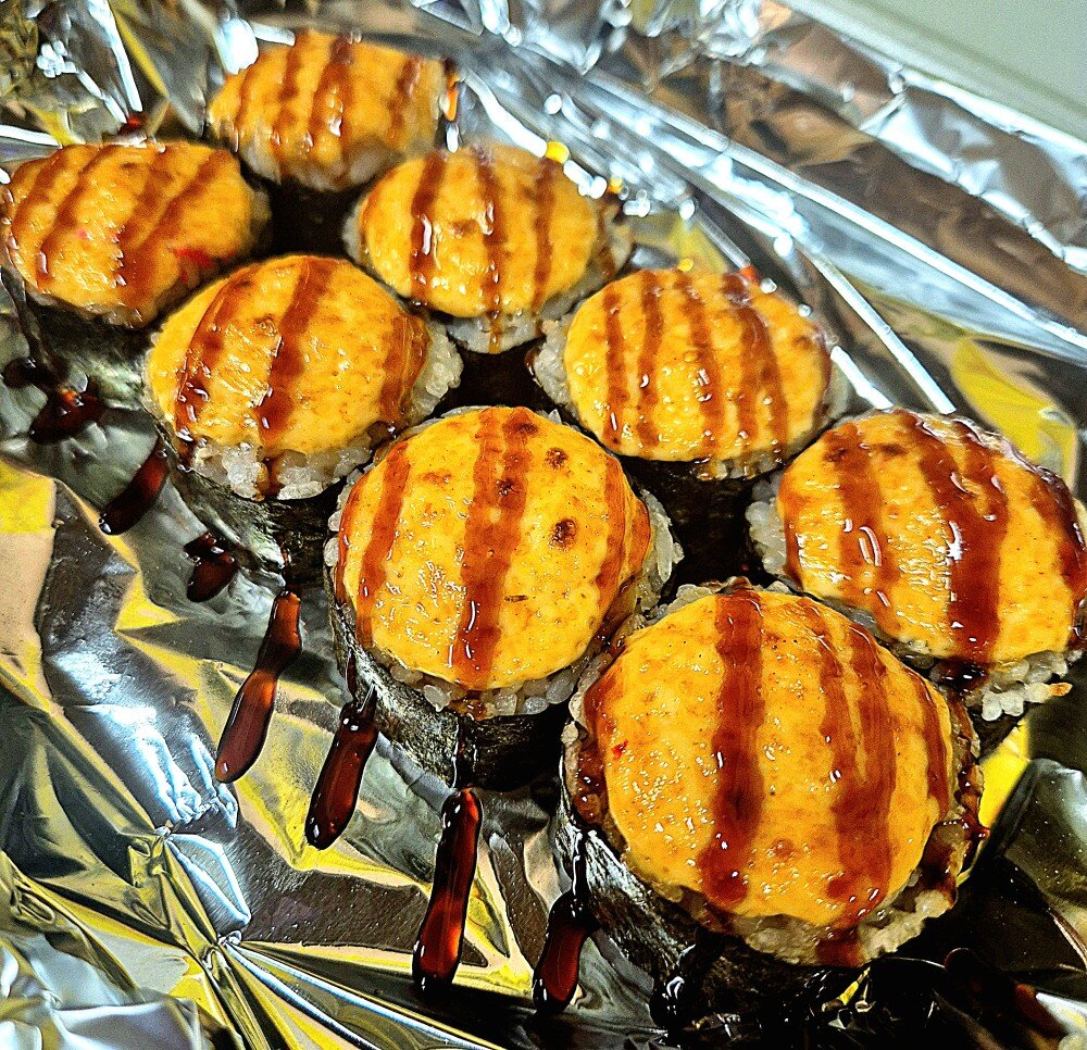 Запеченный с мидией