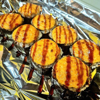 Запеченный с мидией