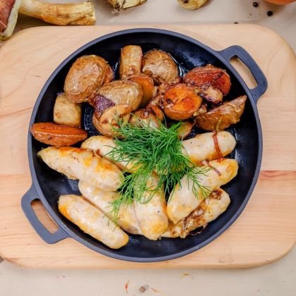 Куриные колбаски с сыром с. п.