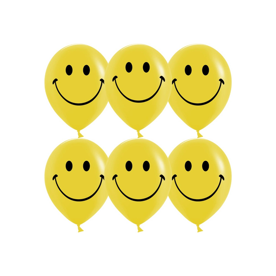 30 см, Смайл, Желтый, Пастель