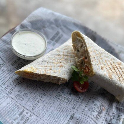 Шаурма со свининой двойная