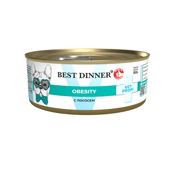 Best Dinner Vet Profi Obesity консервы для собак, лосось, 100 г