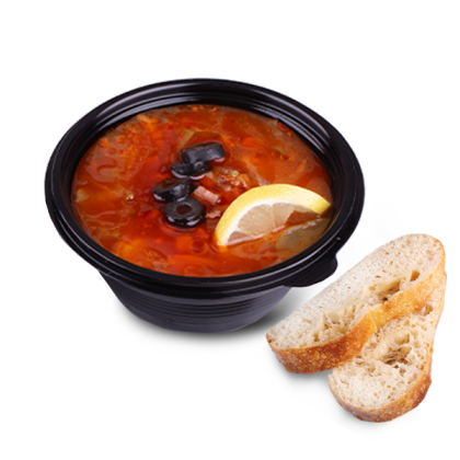 Солянка с домашним хлебом