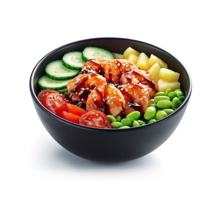 Поке с креветками терияки