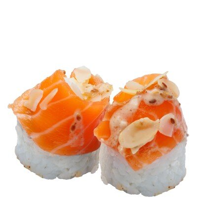 С лососем и миндалем