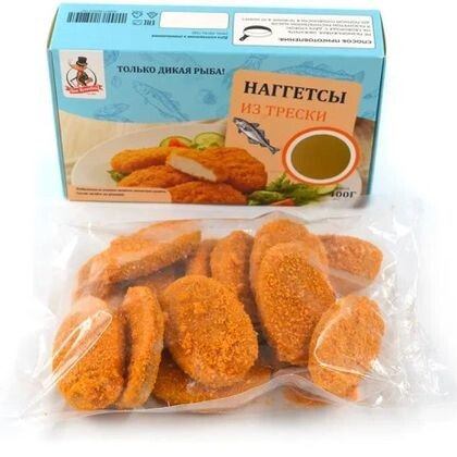 Наггетсы из трески в панировке 400г