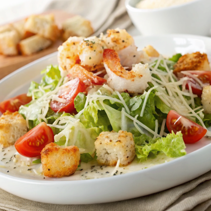Салат «Цезарь» с креветкой