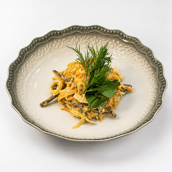 Папоротник и куриное филе