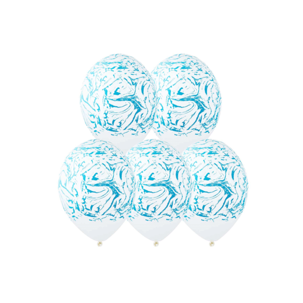 35 см, Мрамор Голубой, Белый, Пастель