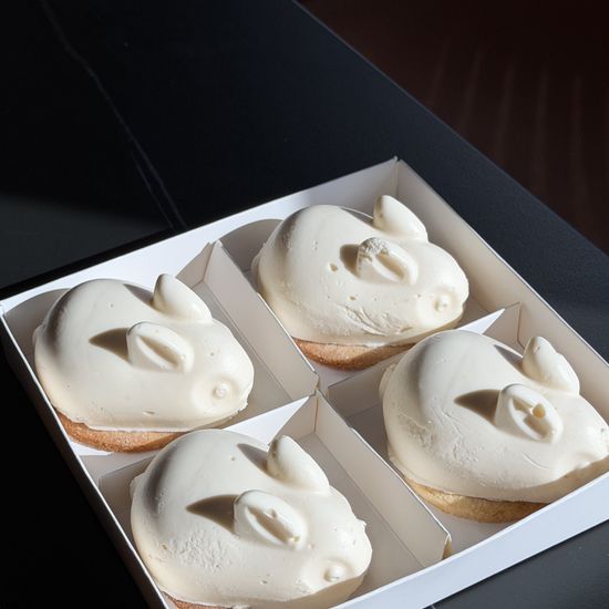 Лимонный чизкейк в виде кроликов
 4 шт