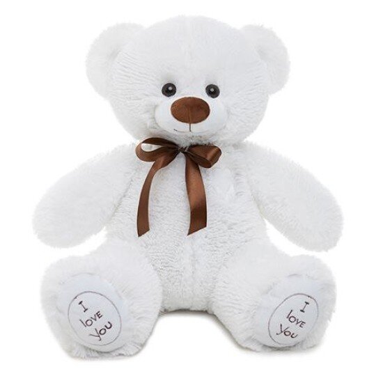 Медведь Арчи белый 65 см