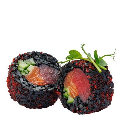 Блэк ролл с лососем и тунцом