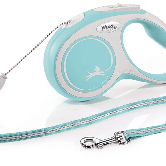 Flexi New Comfort поводок-рулетка для собак до 12 кг, трос 8 м, размер 1 (S), синий