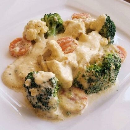 Овощи в сливках