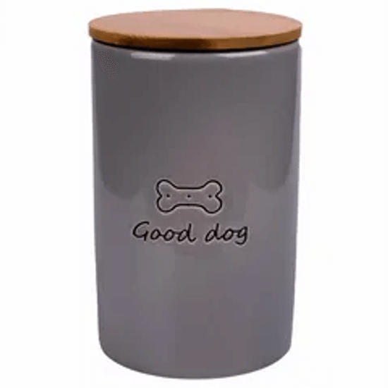 Mr.Kranch Good Dog бокс керамический для хранения корма для собак, 850 мл, серый