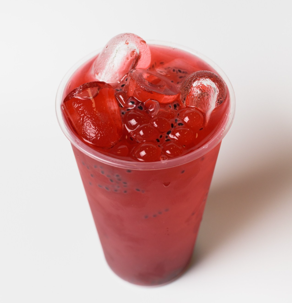 Баббл чай " малина-фейхоа"