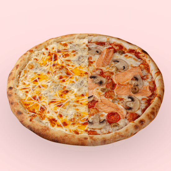 Пицца с семгой/4 сыра