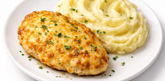 Картофельное пюре с курицей по-Гавайски