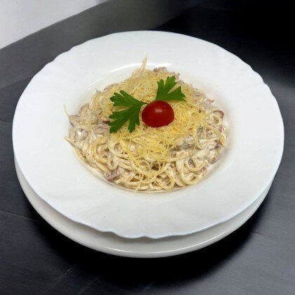 Спагетти Карбонара с беконом