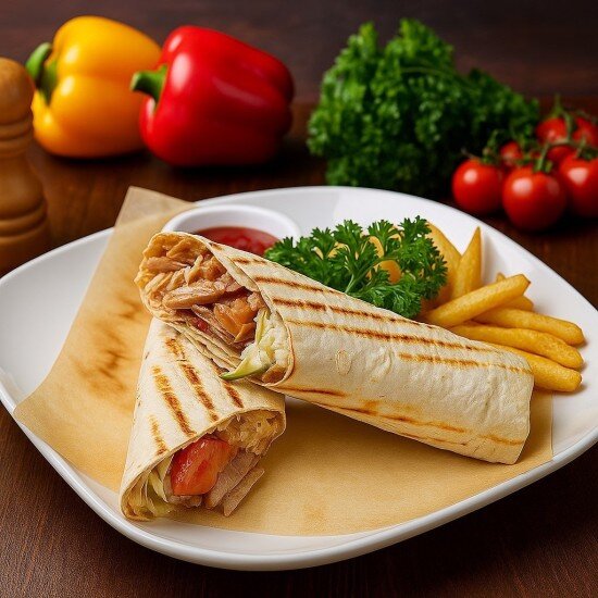 Шаурма свиная с «Фри»