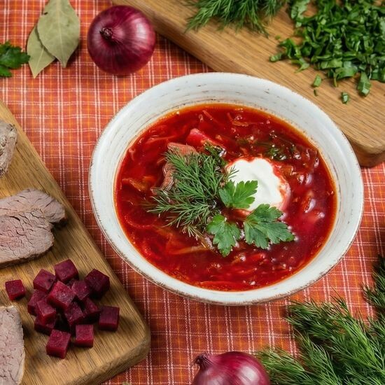 Борщ с говядиной