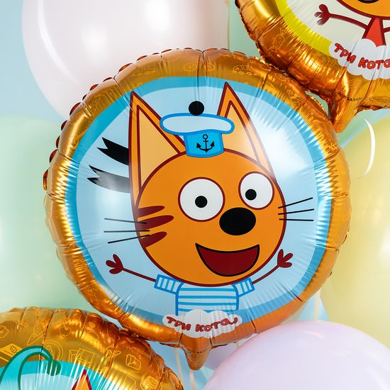 45 см, Круг, Три Кота, Коржик, Желтый