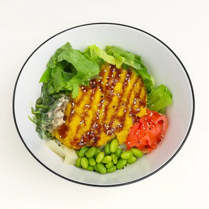 Поке с цыпленком карааге