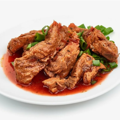 Тушеные свиные ребрышки