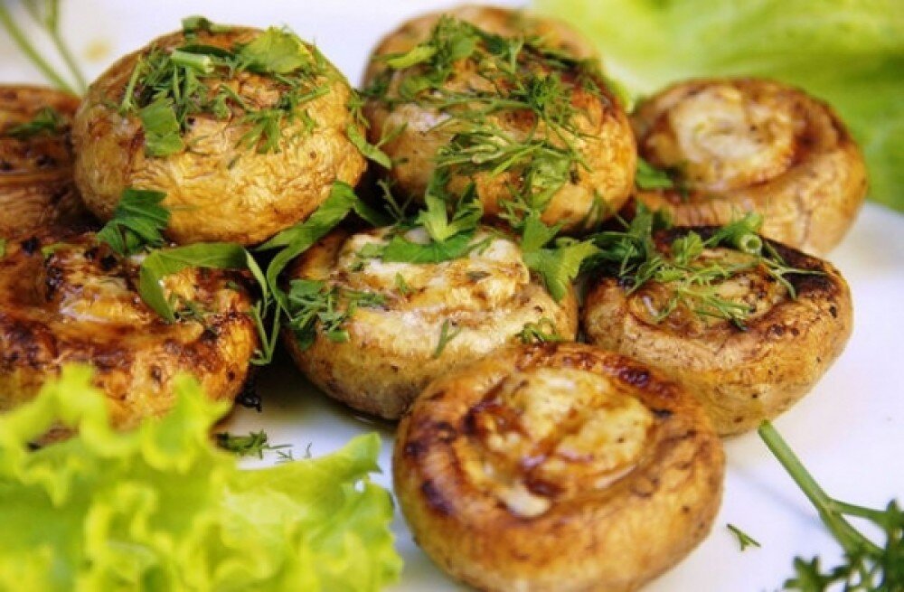 Шампиньоны на углях