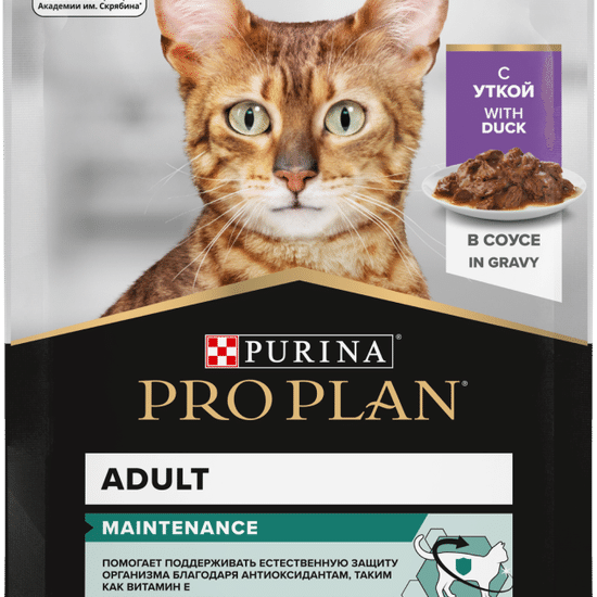 PRO PLAN Nutrisavour Adult пауч для взрослых кошек, утка в соусе, 85 г