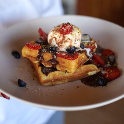 Вафля мороженое-сезонные ягоды