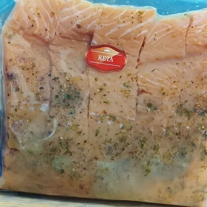 Шашлык из филе Кеты в прованском маринаде, кг