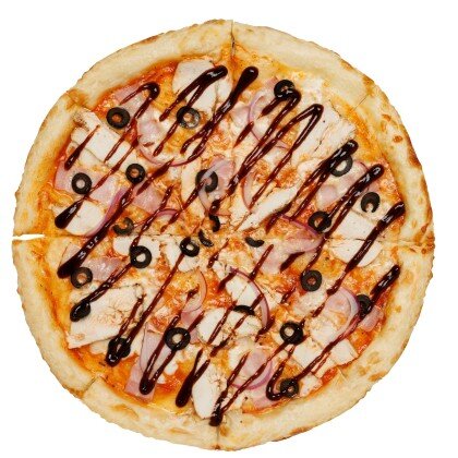 С курицей, беконом и соусом барбекю