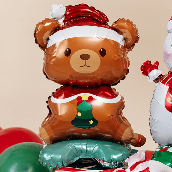 ≈ 63 см, Фигура 3D, На подставке, Новогодний мишка