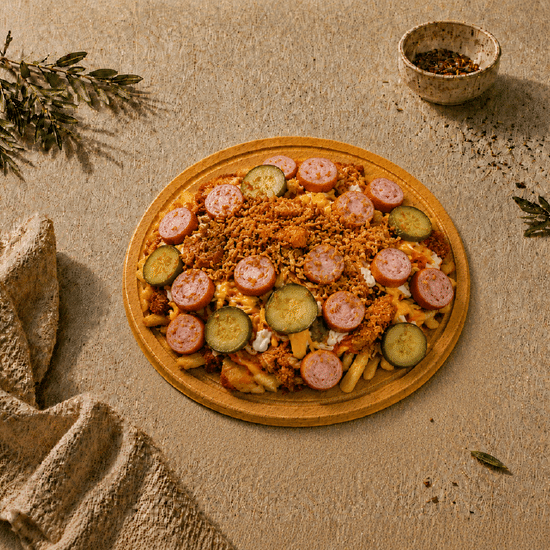 Сальчипапа Картофель Фри с колбасками