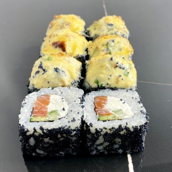 Запеченный угорь-лосось