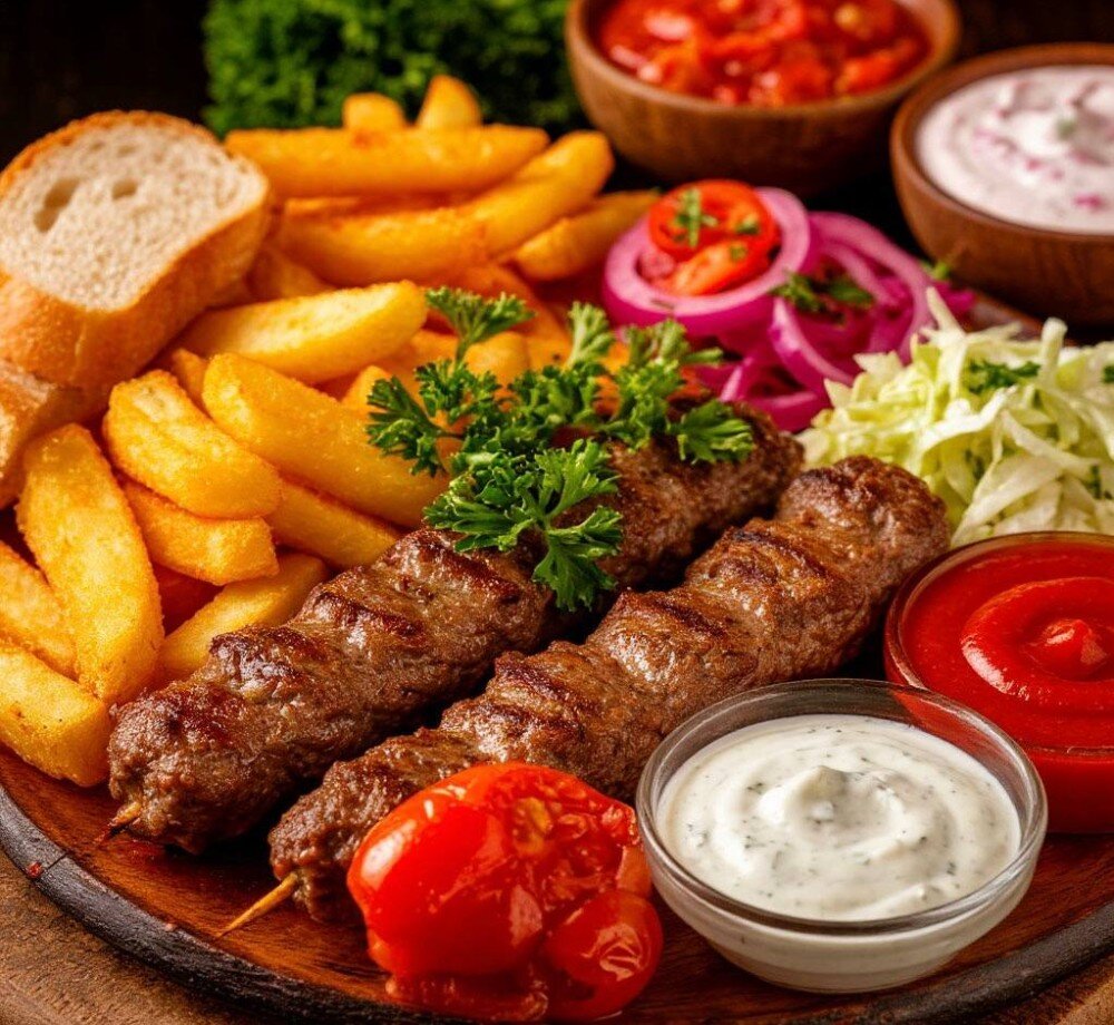 Сет на мангале с люля-кебаб с говядиной