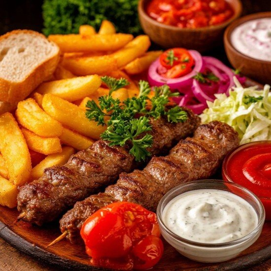 Сет на мангале с люля-кебаб с говядиной