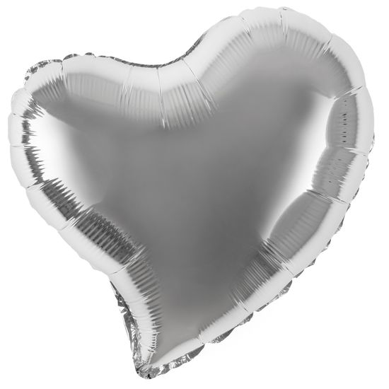 45 см, Сердце с изгибом, Серебро