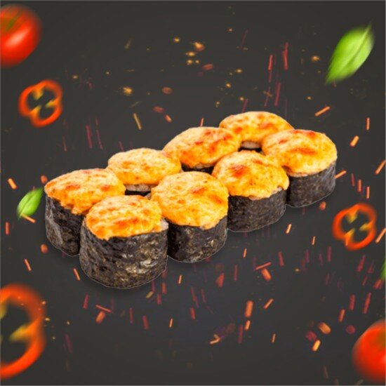 Маки с огурцом запечённые