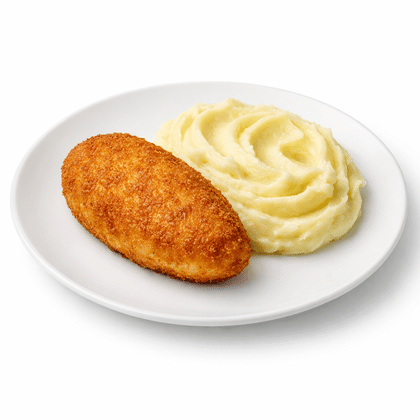 Картофельное пюре с куриной котлетой